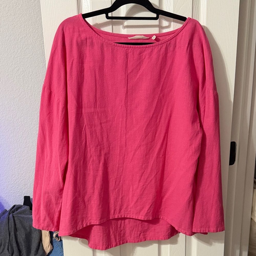 Soft surroundings Women's Pink Long Sleeve Top